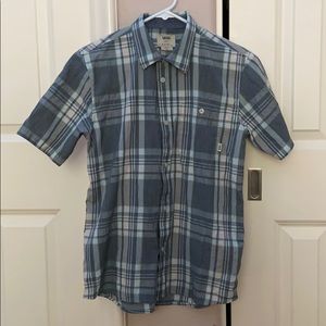 Vans Boy's Collared Plaid Button Down - Size Large